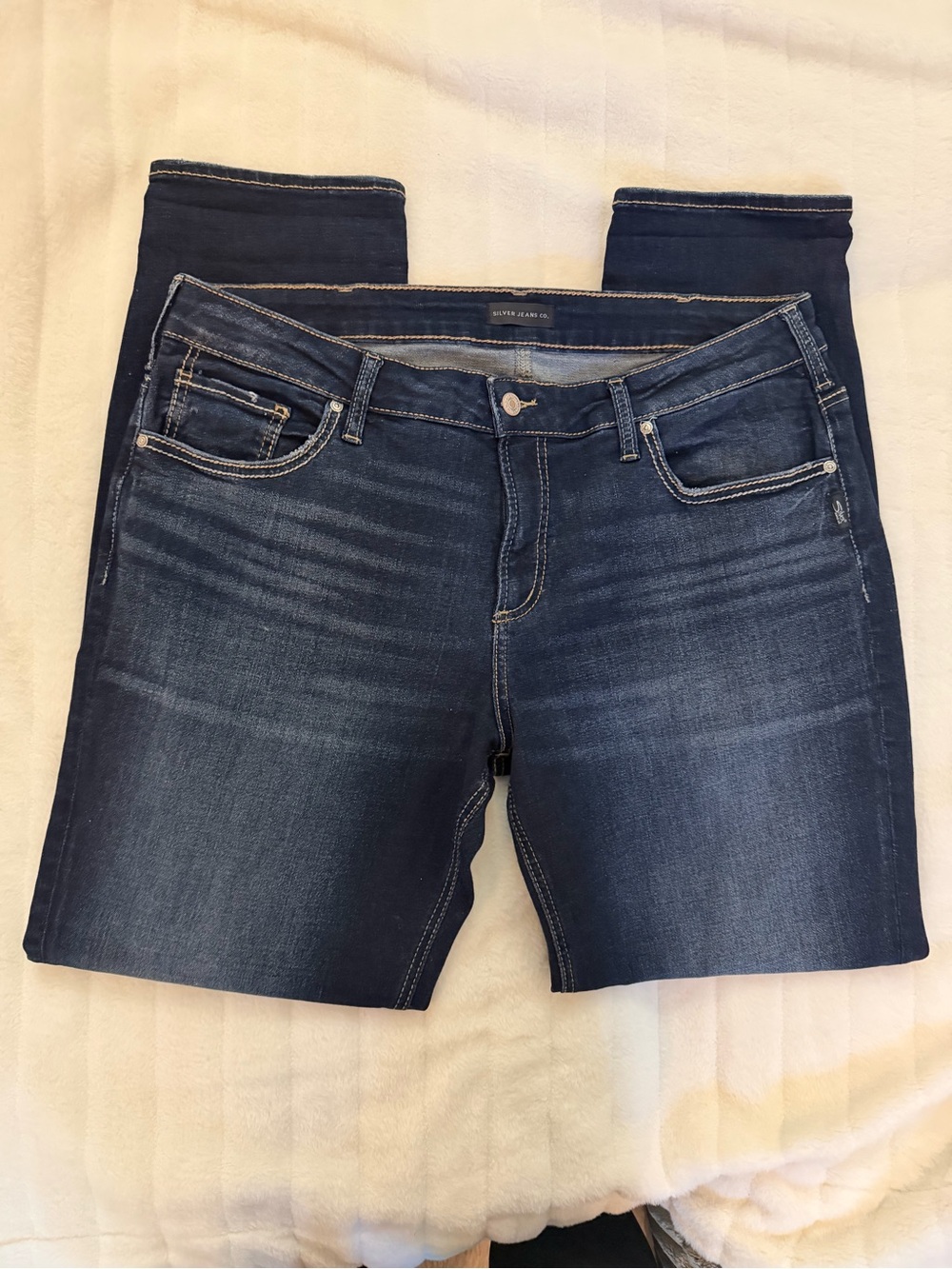 Silver Jeans Dark Blue Boyfriend Jeans